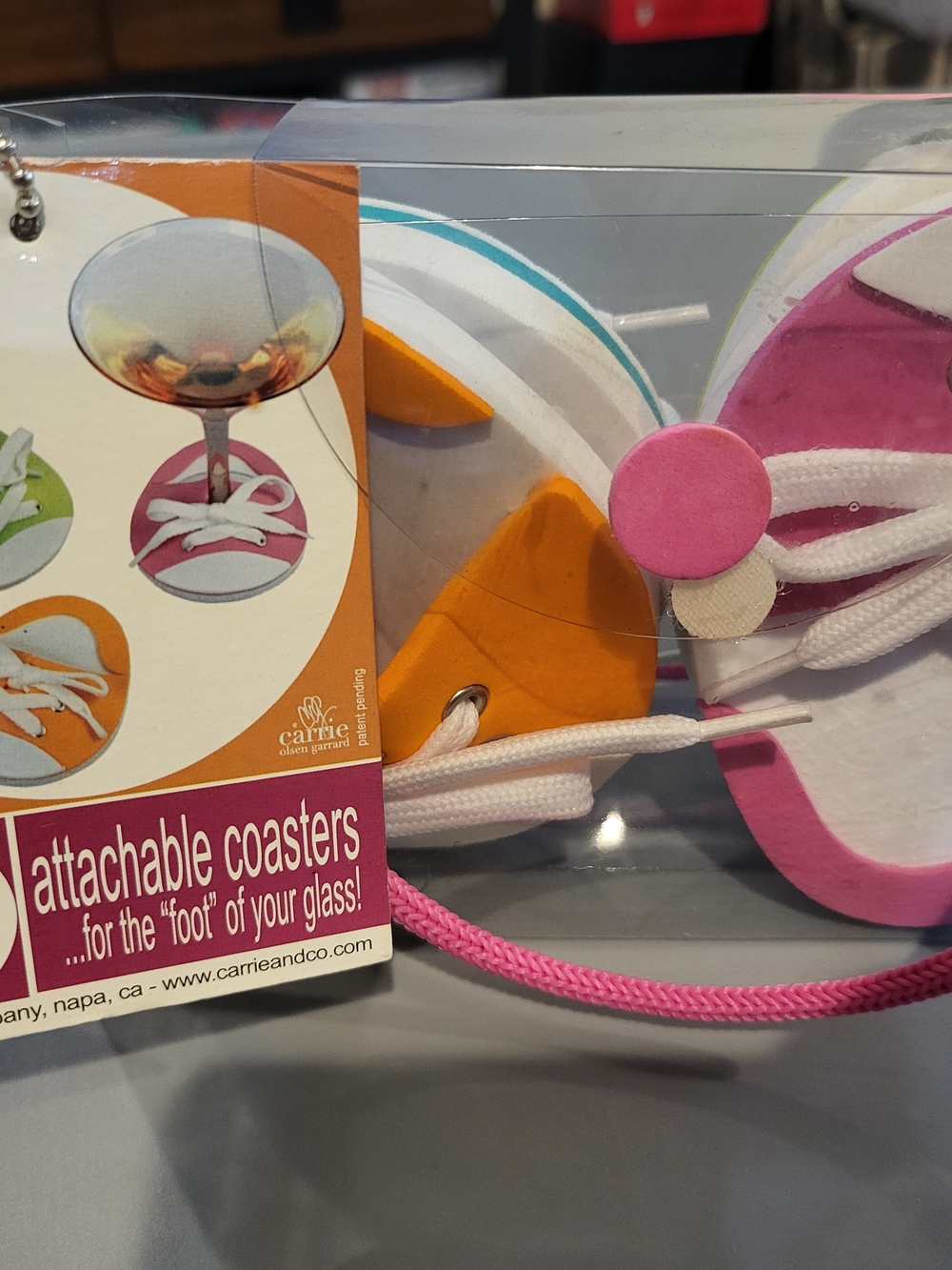 Drink Wear Sneaker Wine Glass Coasters Set of 4